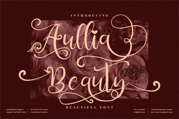 Aullia Beauty: A Refined Script Font for Editorial Moments