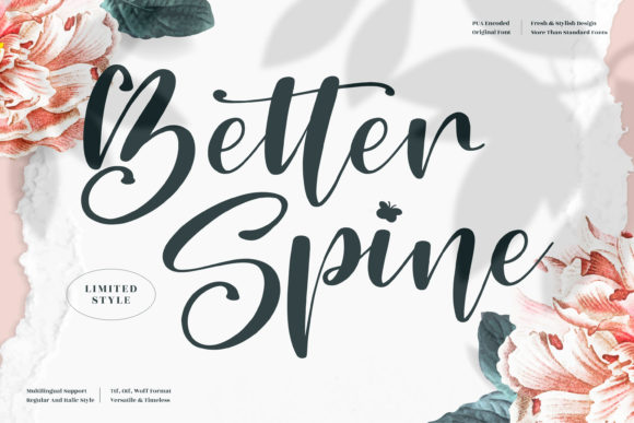 Better Spine: A Refined Script Font for Handmade Brands