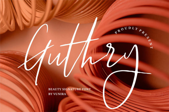 Guthry Script Font for Handmade & Printable Creations