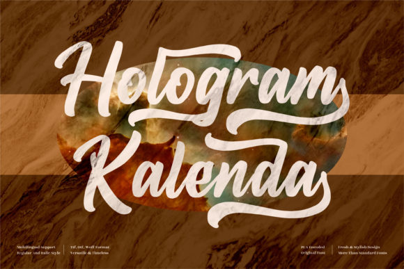 H1: Hologram Kalenda: A Script Font with a Magnetic Presence