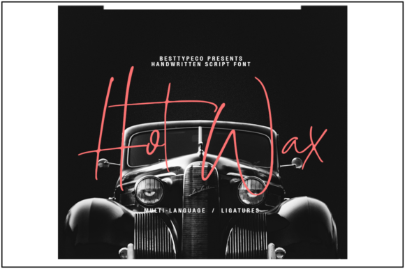 HotWax: A Graceful Script Font for Handmade Labels & Printables