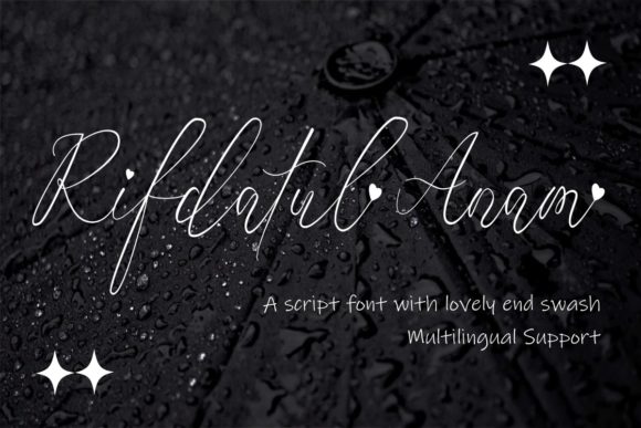 Rifdatul Anam: A Refined Script Font for Digital Branding