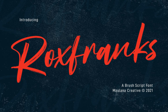 Roxfranks: A Warm, Brushed Handwritten Font for Makers
