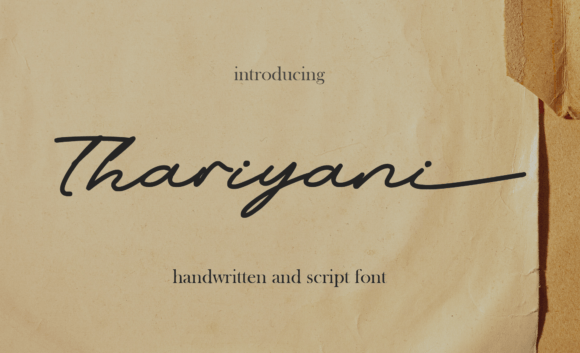 Thariyani: A Graceful Script Font for Digital Branding
